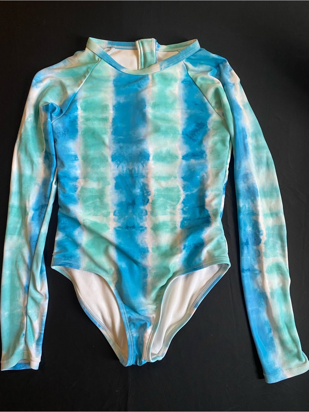 DSG Blue and Mint Tie-Dye Long Sleeve One-Piece